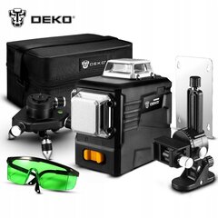Крестовой самовыравнивающийся лазер DEKO 3D 360° 30M DKLL12PB2 цена и информация | Механические инструменты | 220.lv