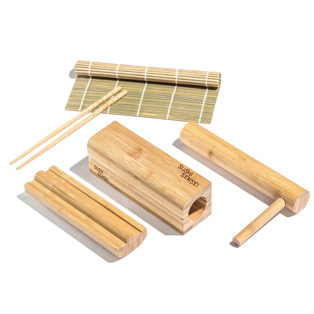 Suši gatavošanas komplekts DELUXE, bambusa. цена и информация | Virtuves piederumi | 220.lv