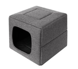Лежак-домик для домашних животных Doggy, 40х40х30, серый цена и информация | Лежаки, домики | 220.lv