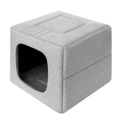 Лежак-домик для домашних животных Doggy, 40х40х30, серый цена и информация | Лежаки, домики | 220.lv