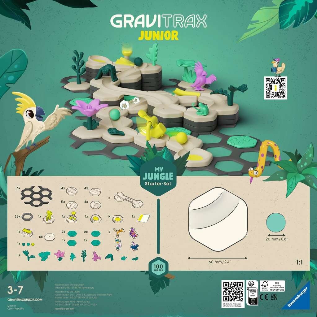 Konstruktors GraviTrax Junior Jungle Ravensburger 27499 цена и информация | Konstruktori | 220.lv