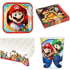  Комплект одноразовой посуды Super Mario, 8 персон  цена и информация | Праздничная одноразовая посуда | 220.lv