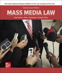 Mass Media Law ISE 22nd edition cena un informācija | Ekonomikas grāmatas | 220.lv