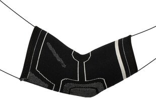 Elbow support with elasticstrap AVENTO 44SB Black/Silver grey S/M цена и информация | Ортезы и бандажи | 220.lv