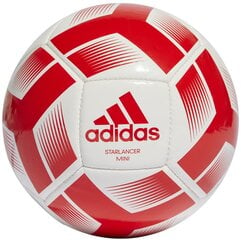 Futbola bumba Adidas Starlancer Mini White Red IA0975 cena un informācija | Futbola bumbas | 220.lv
