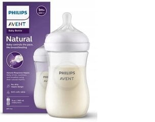 Pudelīte Philips Avent Natural Response SCY903/01+SCY900/01, 1+ mēn., 260 + 125 ml cena un informācija | Bērnu pudelītes un to aksesuāri | 220.lv