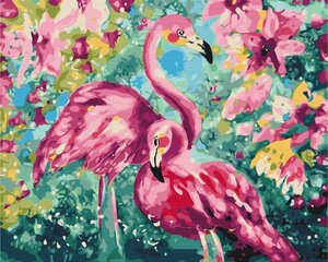 Glezna pēc numuriem - Pastels flamingo cena un informācija | Gleznas pēc numuriem | 220.lv