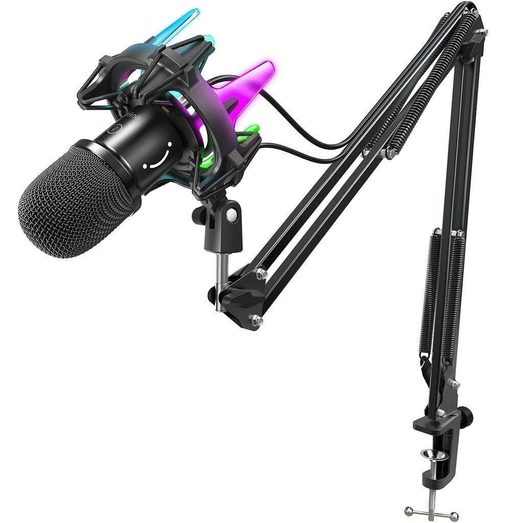 Mikrofons ar vadu RGB un statīvu Fifine K651 cena un informācija | Mikrofoni | 220.lv