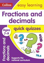 Fractions & Decimals Quick Quizzes Ages 7-9: Ideal for Home Learning цена и информация | Книги для подростков и молодежи | 220.lv