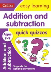 Addition & Subtraction Quick Quizzes Ages 7-9: Ideal for Home Learning cena un informācija | Grāmatas pusaudžiem un jauniešiem | 220.lv