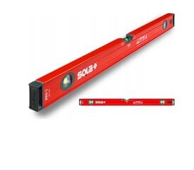 Līmeņrādis SOLA 3, sarkans 100cm cena un informācija | Rokas instrumenti | 220.lv