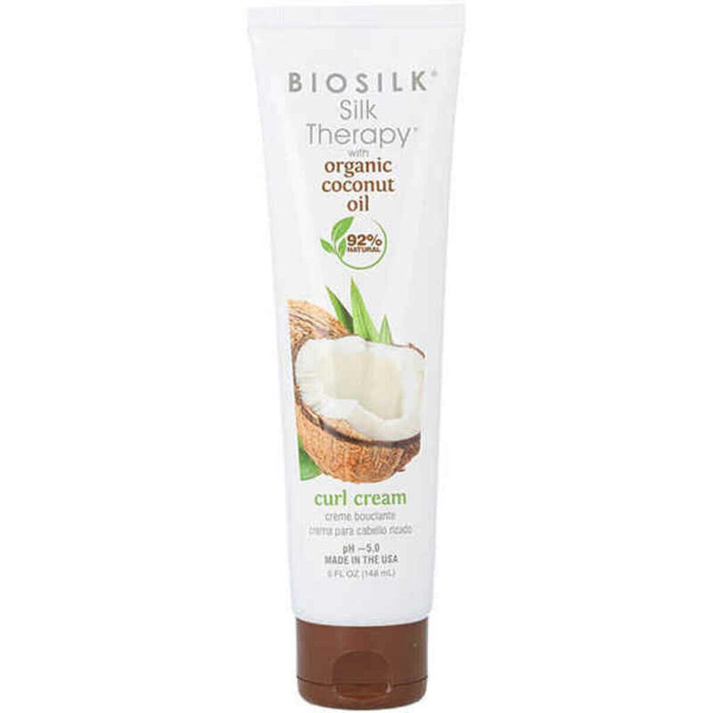 Veidošanas krēms cirtainiem matiem Biosilk Silk Therapy Coconut Oil, 148 ml цена и информация | Matu veidošanas līdzekļi | 220.lv