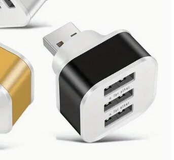 3 portu USB koncentrators ar LED indikatoru melns cena un informācija | Adapteri un USB centrmezgli | 220.lv