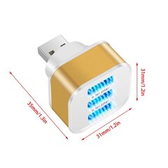 3 portu USB koncentrators ar dzeltenu LED indikatoru cena un informācija | Adapteri un USB centrmezgli | 220.lv