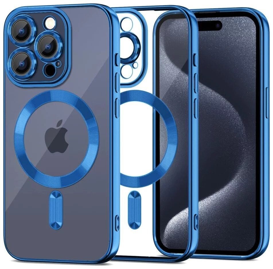 Tech-Protect maciņš MagShine MagSafe Apple iPhone 15 Pro Max, zils cena un informācija | Telefonu vāciņi, maciņi | 220.lv