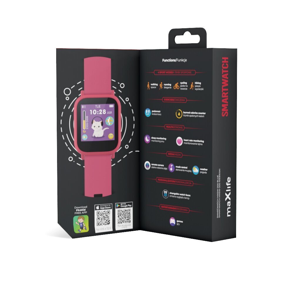 Maxlife Kids MXSW-200 Pink цена и информация | Viedpulksteņi (smartwatch) | 220.lv