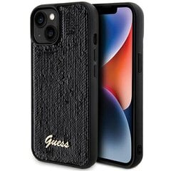 Guess GUHCP15SPSFDGSK iPhone 15 6.1" czarny|black hardcase Sequin Script Metal цена и информация | Чехлы для телефонов | 220.lv