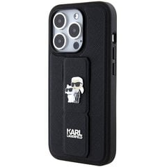 Karl Lagerfeld KLHCP14LGSAKCPK iPhone 14 Pro 6.1" czarny|black hardcase Gripstand Saffiano Karl&Choupette Pins цена и информация | Чехлы для телефонов | 220.lv