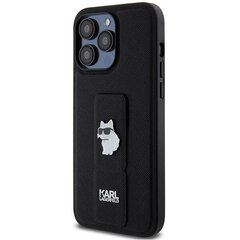 Karl Lagerfeld KLHCP13XGSACHPK iPhone 13 Pro Max 6.7" czarny|black hardcase Gripstand Saffiano Choupette Pins цена и информация | Чехлы для телефонов | 220.lv