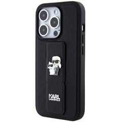 Karl Lagerfeld KLHCP13LGSAKCPK iPhone 13 Pro | 13 6.1" czarny|black hardcase Gripstand Saffiano Karl&Choupette Pins цена и информация | Чехлы для телефонов | 220.lv