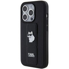 Karl Lagerfeld KLHCP14LGSACHPK iPhone 14 Pro 6.1" czarny|black hardcase Gripstand Saffiano Choupette Pins цена и информация | Чехлы для телефонов | 220.lv