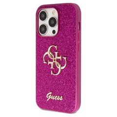 Чехол Guess Glitter Script Big 4G для iPhone 15 Plus - черный цена и информация | Чехлы для телефонов | 220.lv