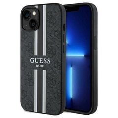 Guess GUHMP15SP4RPSK iPhone 15 | 14 | 13 6.1" czarny|black hardcase 4G Printed Stripes MagSafe цена и информация | Чехлы для телефонов | 220.lv