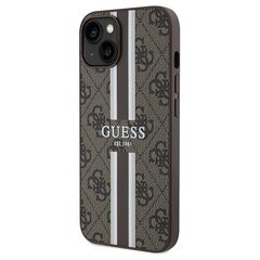 Guess GUHMP15SP4RPSW iPhone 15 | 14 | 13 6.1" brązowy|brown hardcase 4G Printed Stripes MagSafe цена и информация | Чехлы для телефонов | 220.lv