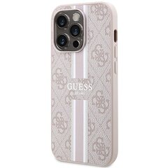 Guess GUHMP15XP4RPSP iPhone 15 Pro Max 6.7" różowy|pink hardcase 4G Printed Stripes MagSafe цена и информация | Чехлы для телефонов | 220.lv