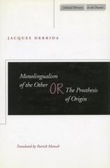 Monolingualism of the Other: or, The Prosthesis of Origin цена и информация | Учебный материал по иностранным языкам | 220.lv