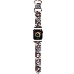 Hello Kitty Pasek HKAWMSDGPTE Apple Watch 38|40|41mm beżowy|beige strap Silicone Tags Graffiti цена и информация | Аксессуары для смарт-часов и браслетов | 220.lv