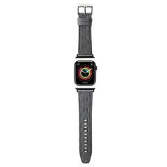Karl Lagerfeld Pasek KLAWLSAKLHPG Apple Watch 42|44|45|49mm srebrny|silver strap Saffiano Monogram цена и информация | Аксессуары для смарт-часов и браслетов | 220.lv