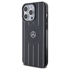 Mercedes MEHMP15X23HRSK iPhone 15 Pro Max 6.7" czarny|black hardcase Double Layer Crossed Lines MagSafe цена и информация | Чехлы для телефонов | 220.lv