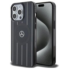Mercedes MEHMP15X23HRSK iPhone 15 Pro Max 6.7" czarny|black hardcase Double Layer Crossed Lines MagSafe цена и информация | Чехлы для телефонов | 220.lv