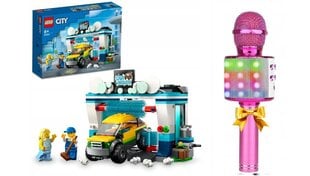 60362 LEGO® City automazgātava un Bluetooth karaoke mikrofons Manta, rozā цена и информация | Конструкторы и кубики | 220.lv