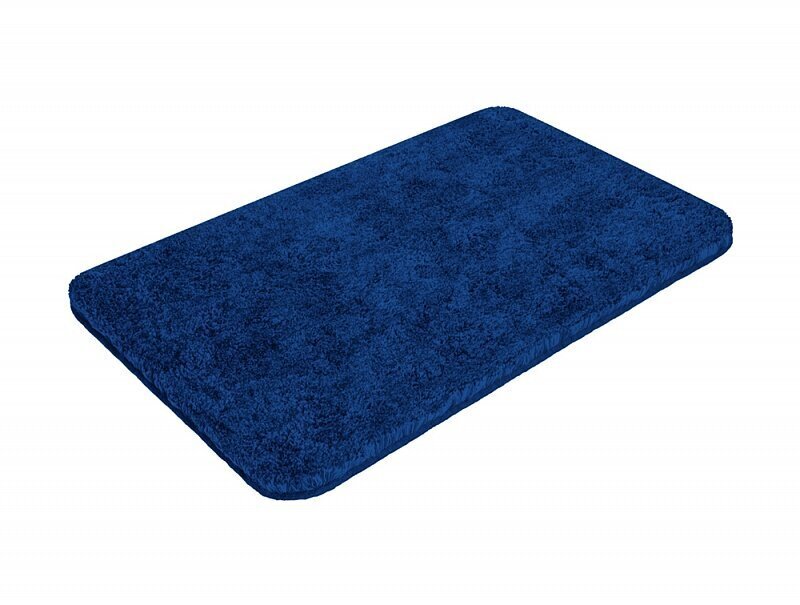 Plīša vannas istabas paklājs, 80x50 cm, zils cena un informācija | Vannas istabas aksesuāri | 220.lv