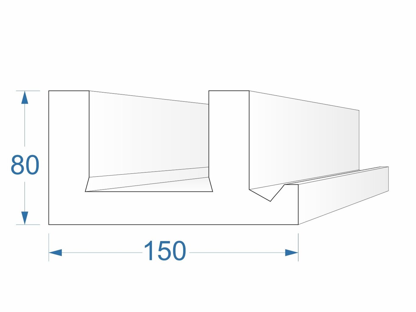 Piekaramie griesti, LH1B 8x15x200cm cena un informācija | Griestu, sienu dekoru elementi | 220.lv