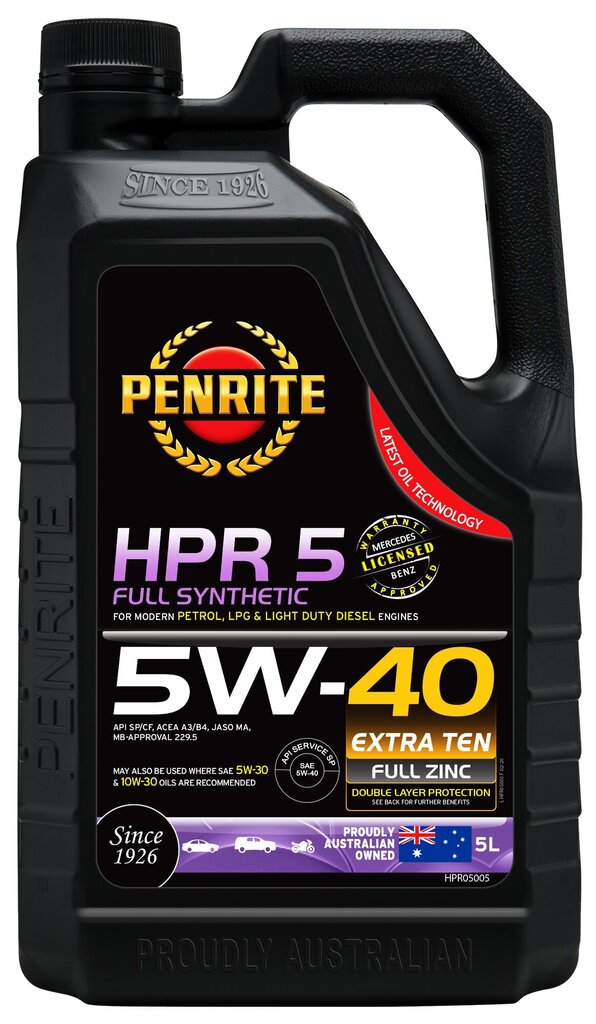 Motoreļļa Penrite HPR 5 5w-40, 5L cena un informācija | Motoreļļas | 220.lv