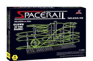 SpaceRail Shining Dark Ball Track 4 tumsā spīdoša bumbiņu trase 72cm x 34cm x 36cm cena un informācija | Konstruktori | 220.lv