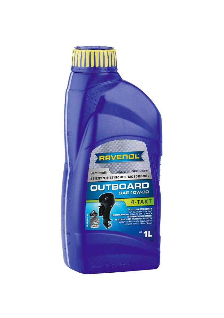 Motoreļļa Ravenol Outboardoel 4T 10W30, 1L цена и информация | Motoreļļas | 220.lv