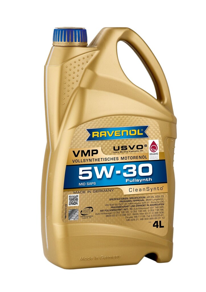 Ravenol VMP Usvo® 5W30 motoreļļa 4l cena un informācija | Motoreļļas | 220.lv