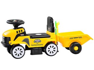 Pašgājējs traktors ar piekabi Jokomisiada ZA3746, dzeltens cena un informācija | Rotaļlietas zīdaiņiem | 220.lv