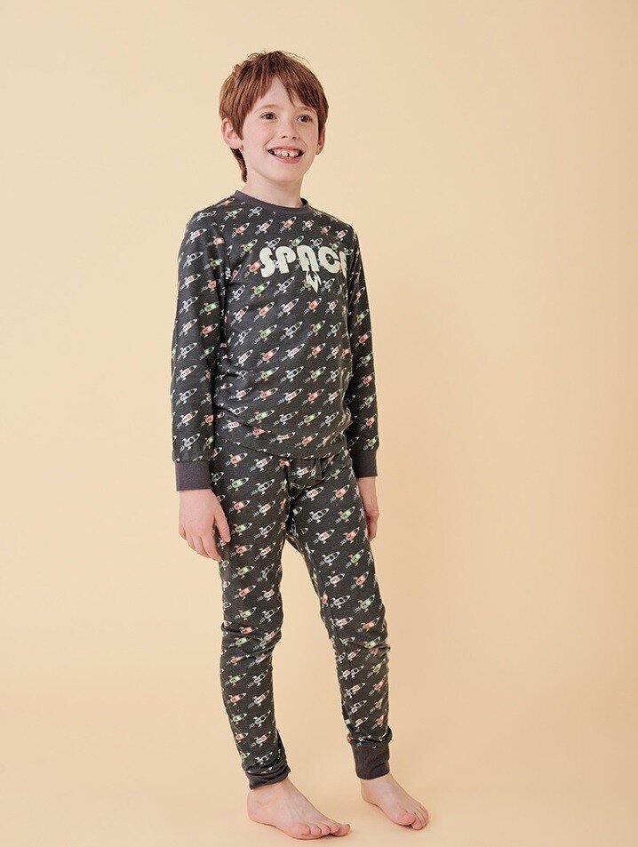 Pidžama zēniem Boboli 70B501*9851, pelēka цена и информация | Zēnu pidžamas, halāti | 220.lv