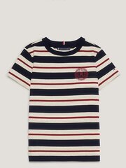 TOMMY HILFIGER Striped Stamp Tee S/s Kb0Kb08581G4Z Merino Melange/global Stripes 540125358 цена и информация | Рубашки для мальчиков | 220.lv