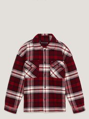 TOMMY HILFIGER Shearling Lined Tartan Overshirt Kb0Kb086150Qj Multi Check 540125364 цена и информация | Рубашки для мальчиков | 220.lv