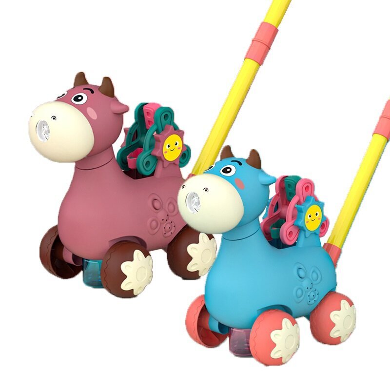 Govs stumšanas stienis ar skaņu un ziepju burbuļiem Woopie, zils цена и информация | Rotaļlietas zīdaiņiem | 220.lv