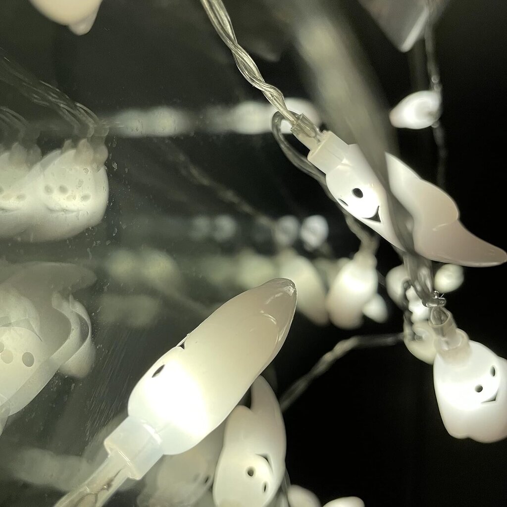 Helovīna vītne, spoku laternas 20gab LED cena un informācija | Ziemassvētku lampiņas, LED virtenes | 220.lv