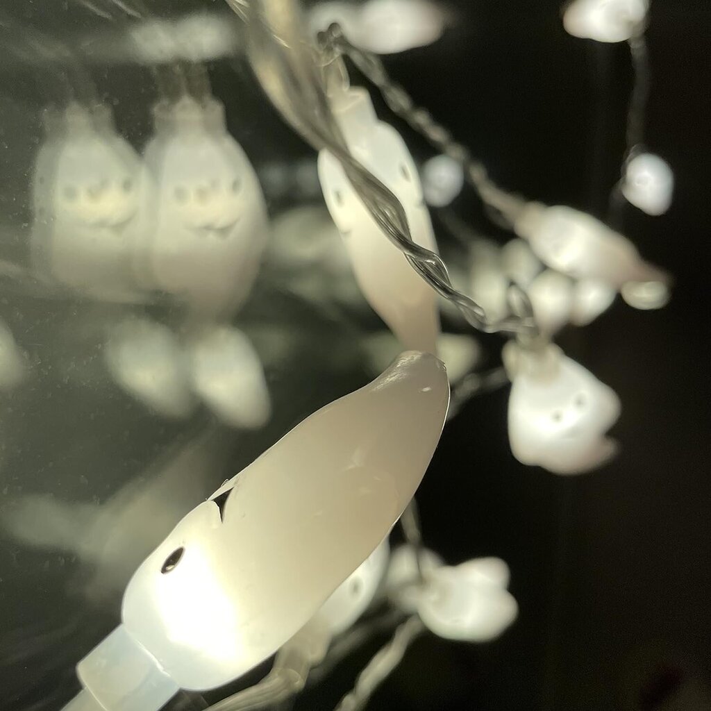 Helovīna vītne, spoku laternas 20gab LED cena un informācija | Ziemassvētku lampiņas, LED virtenes | 220.lv
