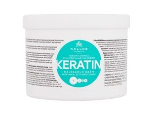 Matu maska ​​ar keratīnu Kallos Cosmetics Keratin, 500 ml цена и информация | Бальзамы, кондиционеры | 220.lv