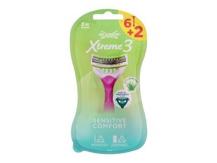 Skuvekļu komplekts Wilkinson Sword Xtreme 3 Sensitive Comfort sievietēm, 8 gab. цена и информация | Косметика и средства для бритья | 220.lv